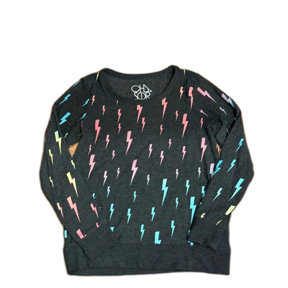 Chaser Lightning Bolt Print Sweatshirt S